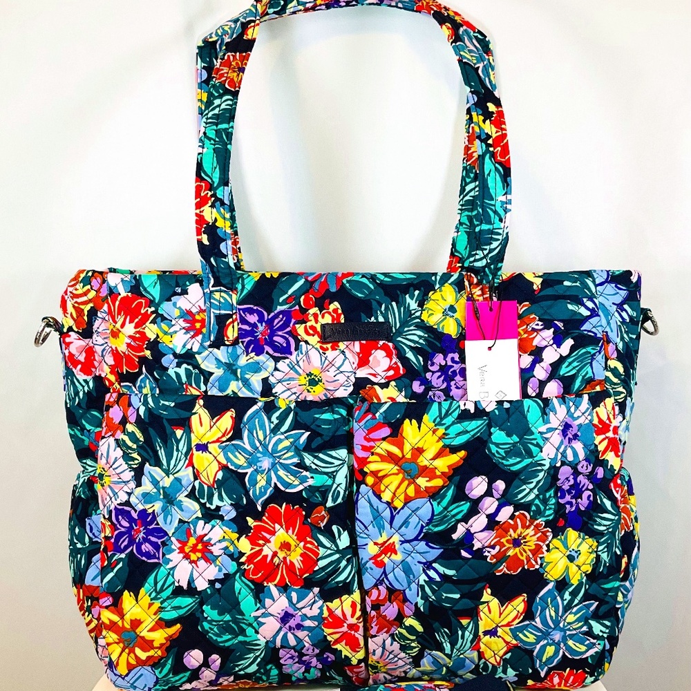 🌼Vera Bradley Baby Diaper Bag Changing Pad Stroller Straps Floral